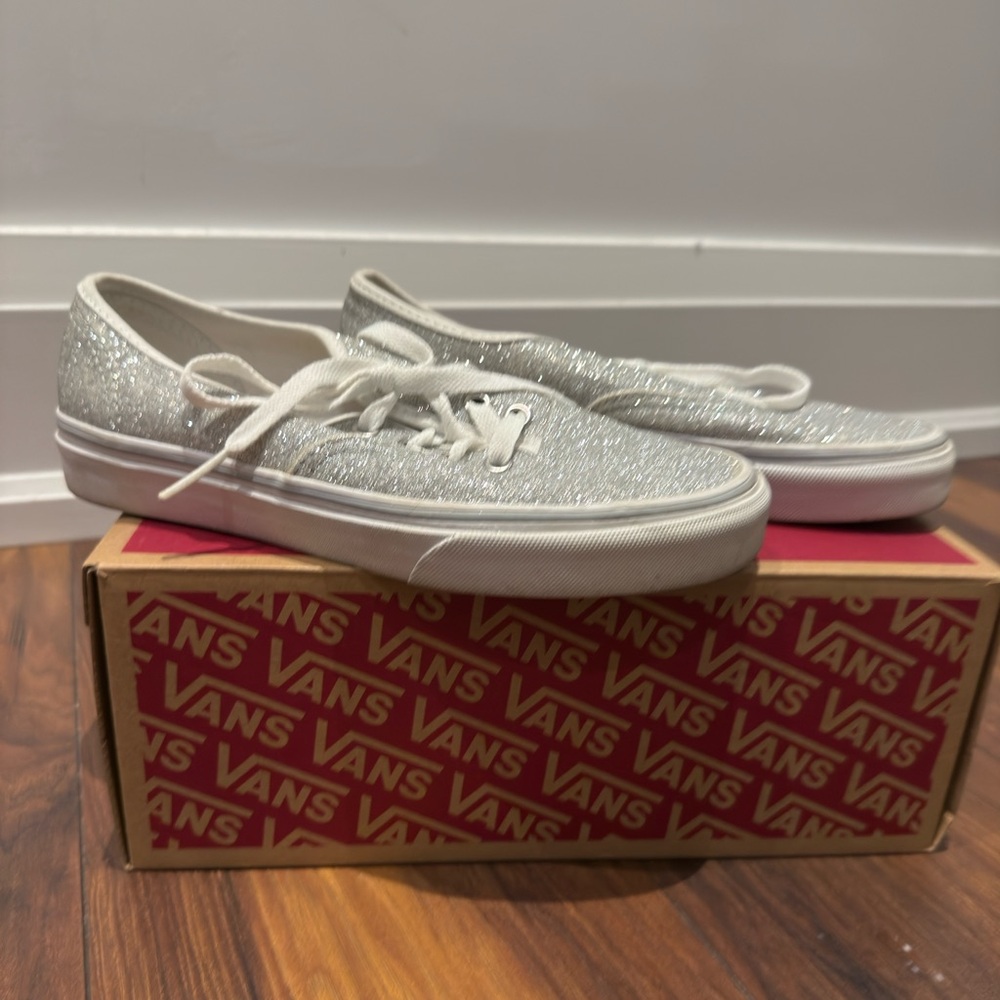 Vans Silver Glitter Sneakers